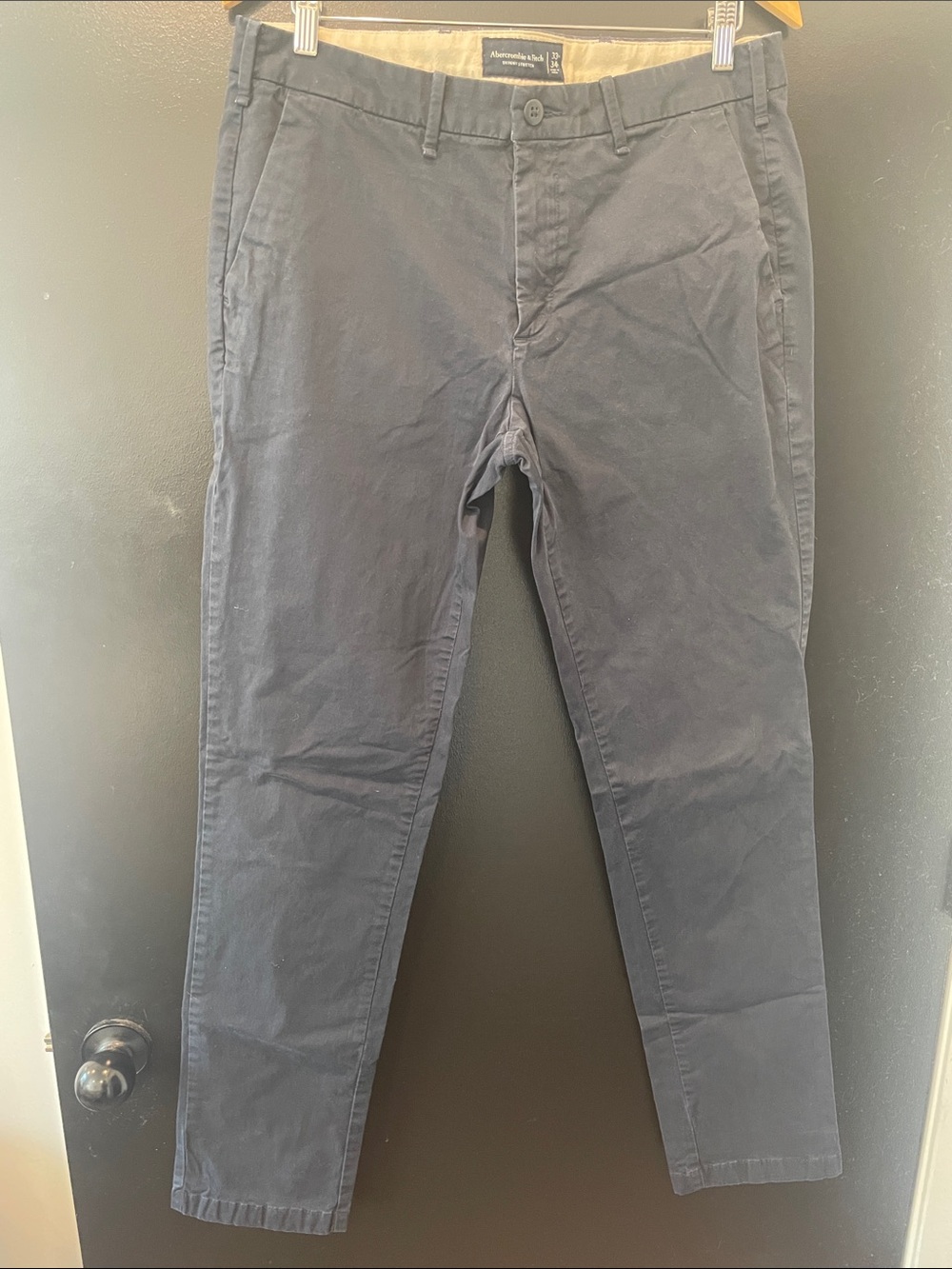 Abercrombie & Fitch Navy Skinny Chino Pants 33Wx34L